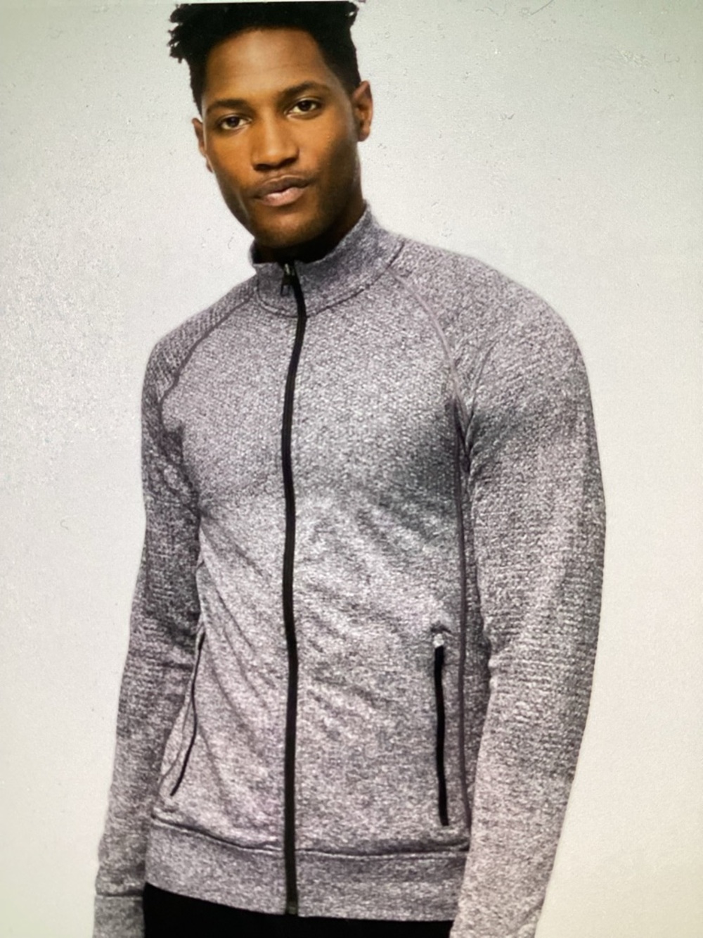 Lululemon Engineered Merino wool blend Warmth  Zip Black/White Jacket